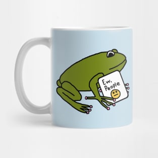 Green Frog Says Ew People Mug